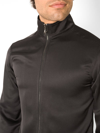 BLACK SATIN THUNDER SHIRT