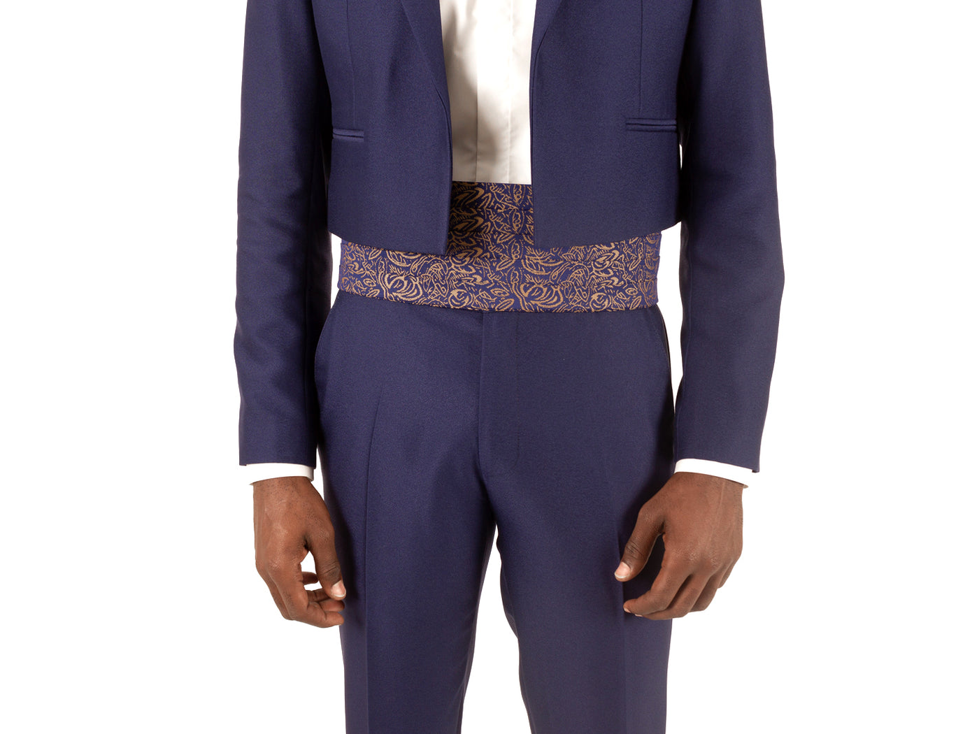 BLUE CROPPED BLAZER SUIT - RCANO 10TH