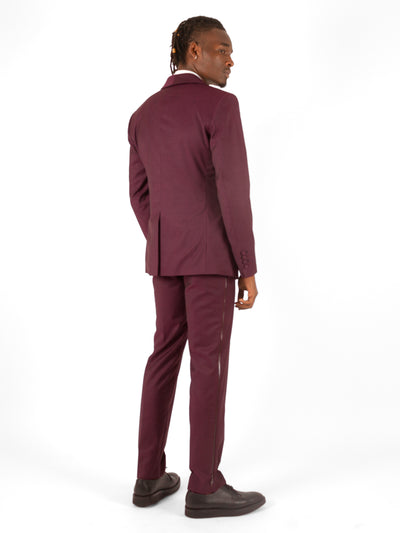 BURGUNDY THREE-PIECE SUIT