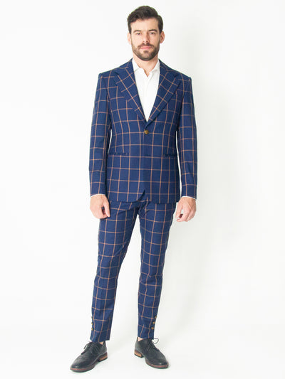 BLUE SQUARES SUIT